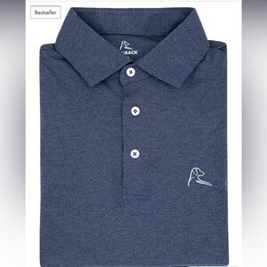 Rhoback Men’s Short Sleeve Performance Polo Annapolis Blue Size Large